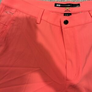 Greg Norman Coral Men's Flat Front Shorts